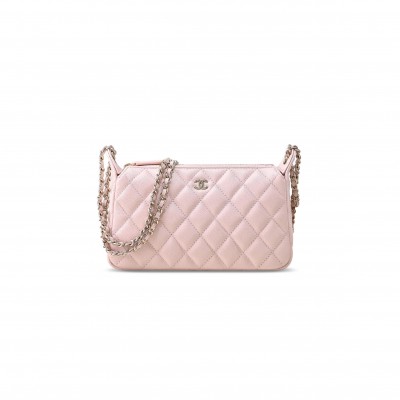 CHANEL MASTER GRAINED CALFSKIN 25A WITH CHAIN BAG AS4704 (21*12*5.5cm)